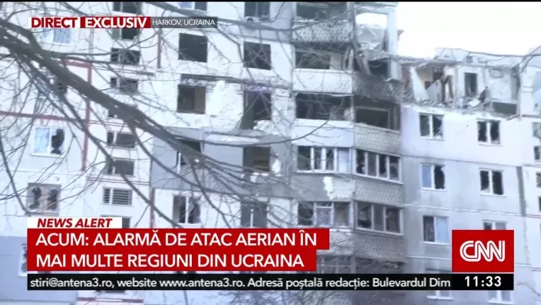 Alarma de atac aerian in mai multe regiuni din Ucraina