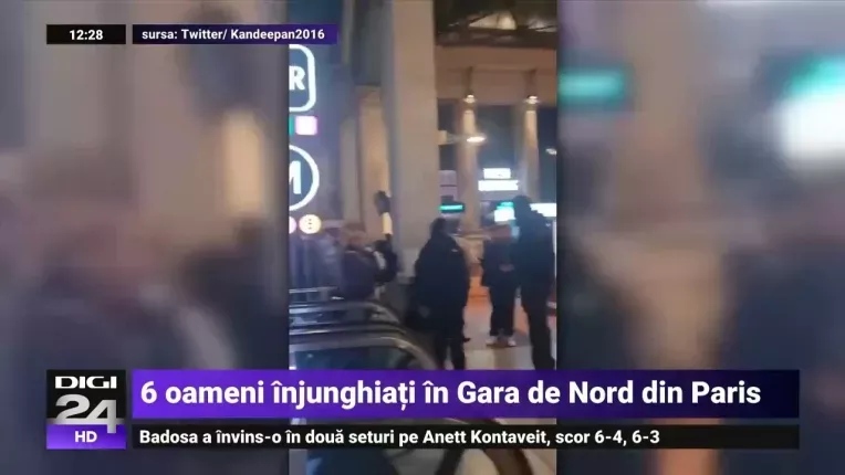 Atac cu cutitul in gara centrala din Paris: 6 raniti, dintre care unul in stare grava