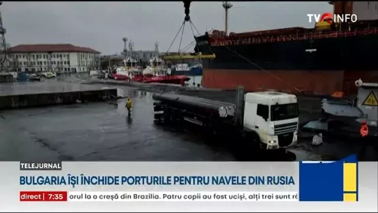 Bulgaria isi inchide porturile pentru nave din Rusia