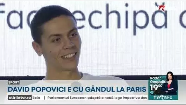 David Popovici se pregateste pentru Jocurile Olimpice si pentru bacalaureat