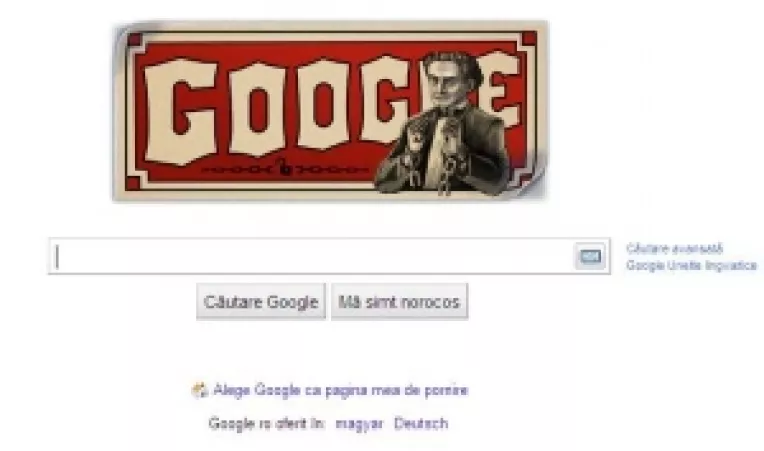 Google a schimbat logo-ul pentru a marca 137 de ani de la nasterea magicianului Harry Houdini