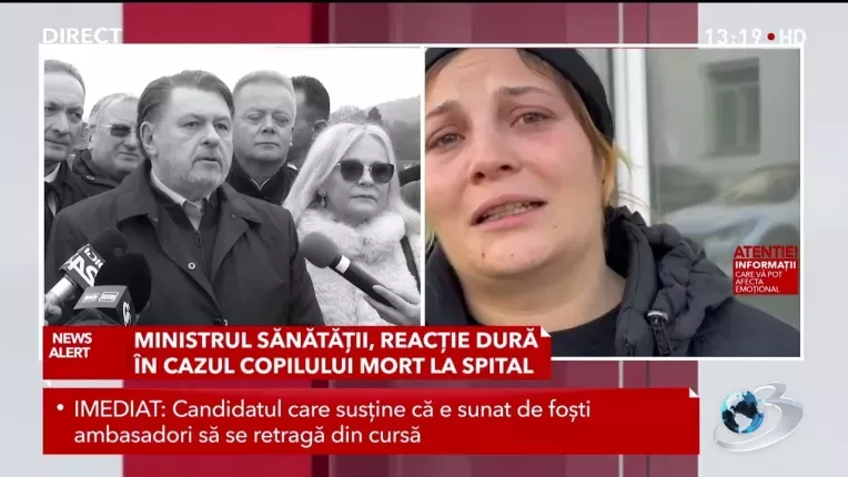 Ministrul Sanatatii, reactie dura in cazul tanarului mort la spital