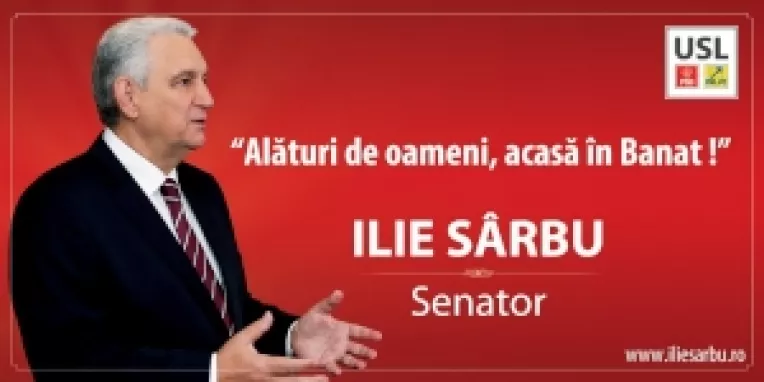 Senatorul Ilie Sarbu: Vreau sa continui ce am inceput in urma cu patru ani si anume modernizarea acestei frumoase zone a Timisului