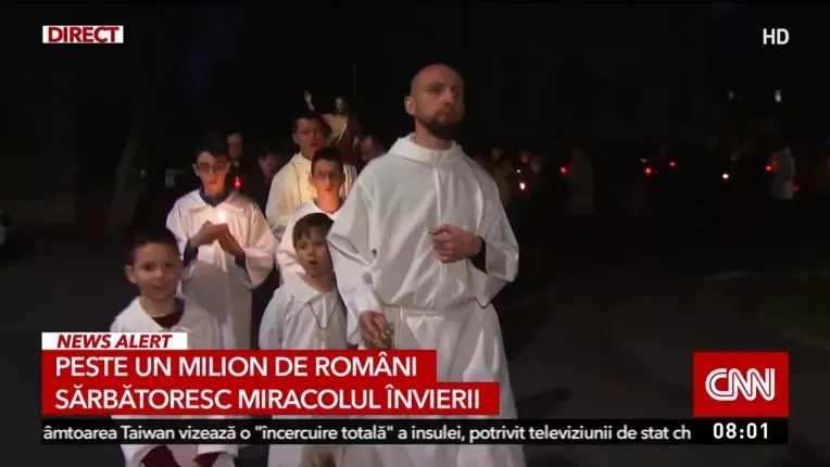 Un milion si jumatate de romani sarbatoresc astazi Pastele! Slujba de Inviere a umplut bisericile