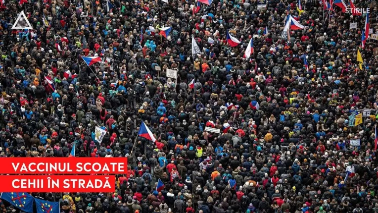 Vaccinul scoate mii de cehii in strada